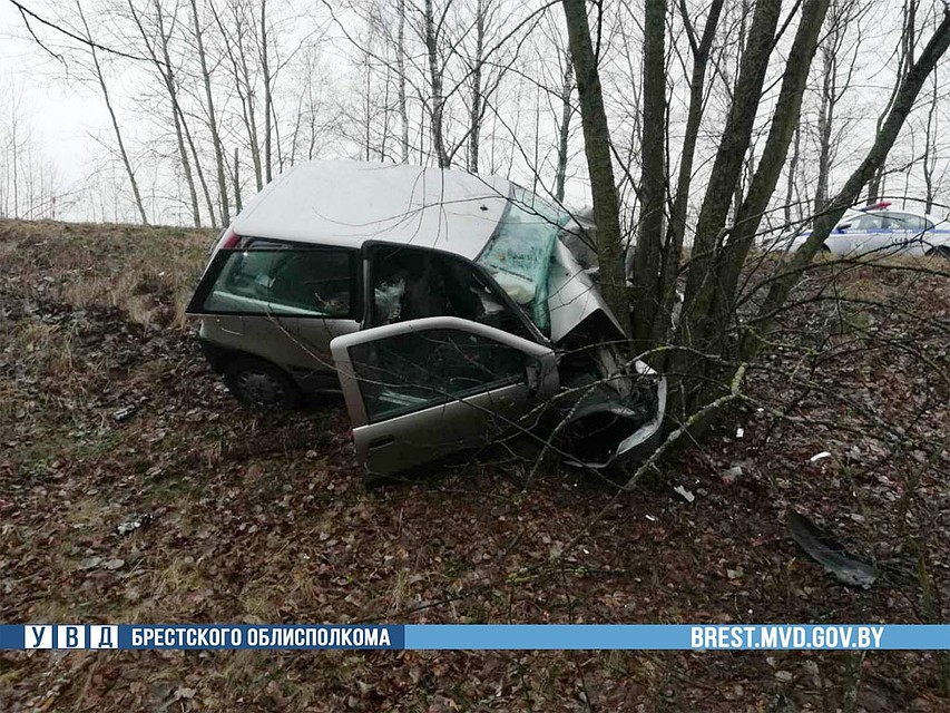 В ДТП пострадала женщина. Фото: ГАИ УВД Брестского облисполкома.