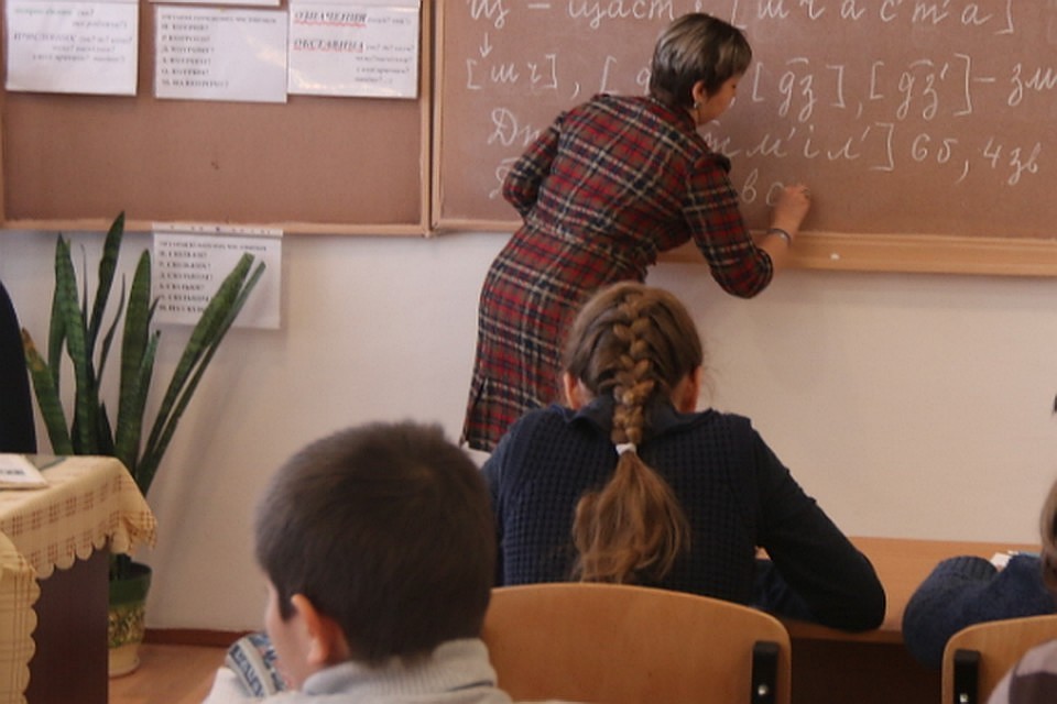 Учителя не уволили, и она продолжает работать в образовательном учреждении.