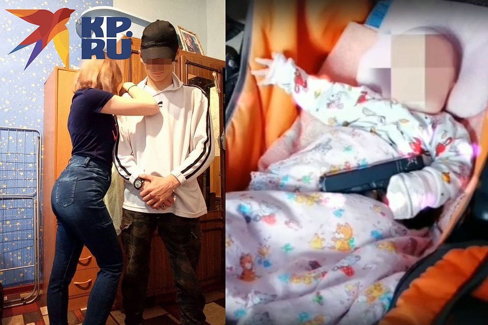 На странице сбежавшей девушки есть кадры, где ее ребенок - с пистолетом. Фото: соцсети.