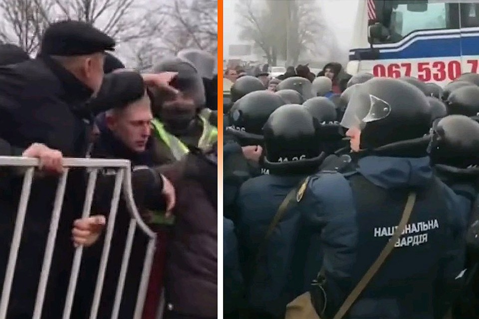 Сотни жителей поселка Новые Санжары перекрыли дорогу, чтобы не пустить своих же соотечественников в карантинное медучреждение. Для умиротворения толпы потребовались силы нацгвардии Украины.