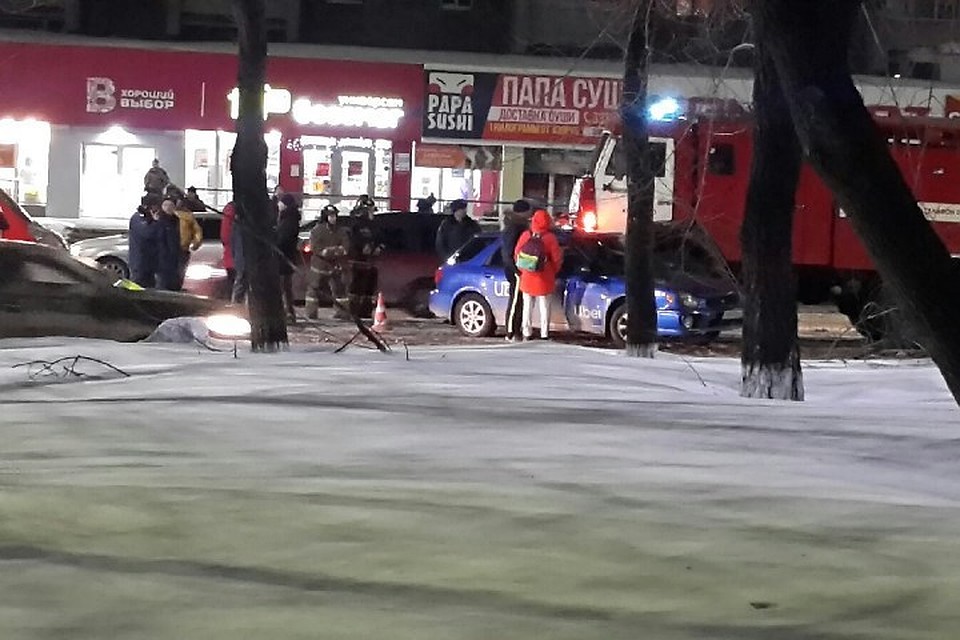 В Кемерове пожарная машина столкнулась с легковушкой