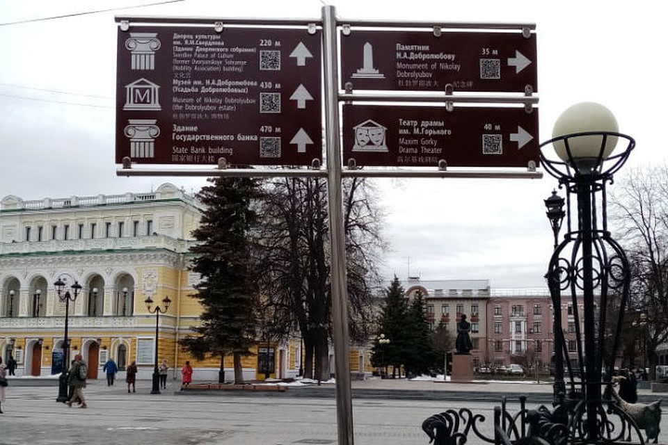 Нижегородцев напугали туристические указатели на китайском языке. ФОТО: Типичный Нижний.