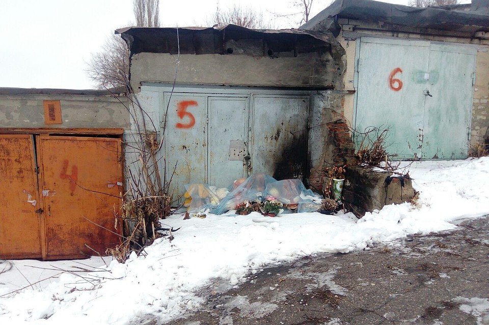 Гаражи, где было найдено тело Лизы Киселевой