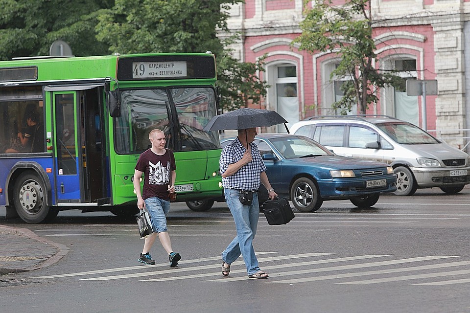На Красноярск надвигаются дожди