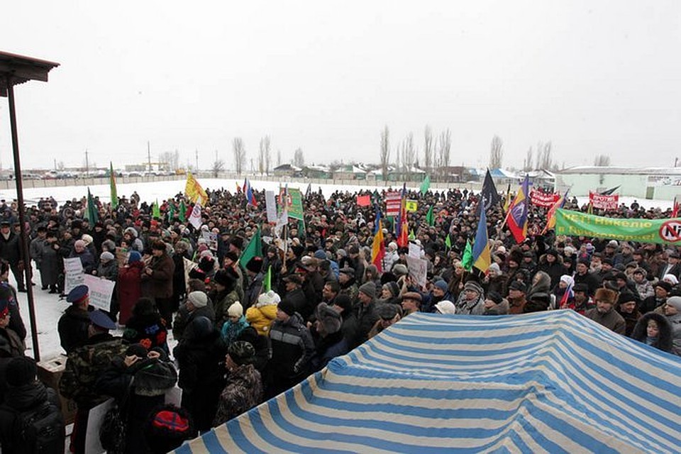 На митинг против добычи никеля собрались жители не только Воронежской, но и соседних областей.