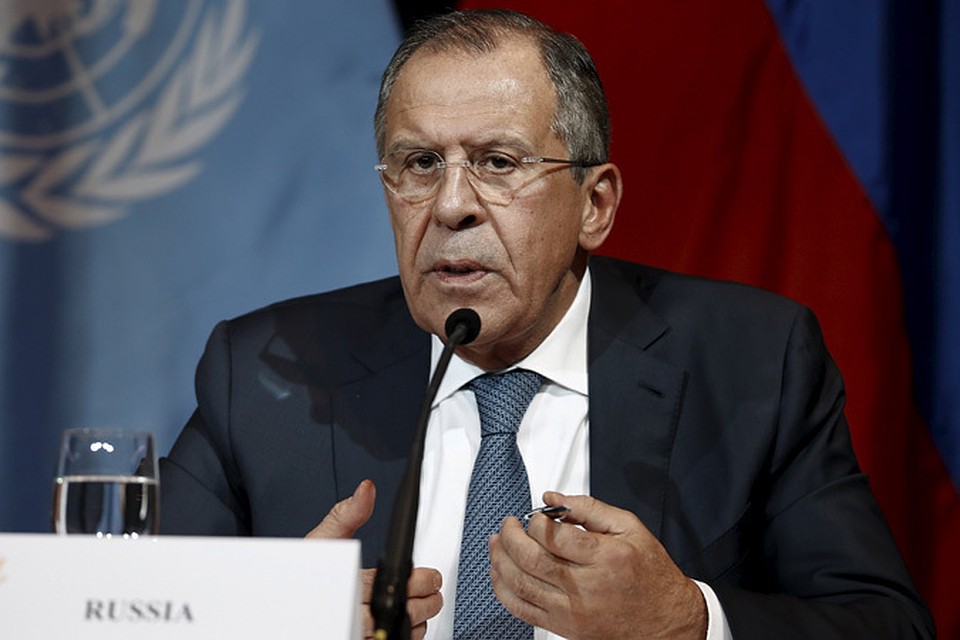 Сергей Лавров на переговорах по сирийскому урегулированию, которые состоялись в субботу в Вене