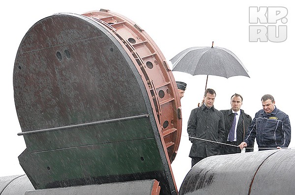 На борту атомного подводного крейсера "Святой Георгий Победоносец", 2008г.