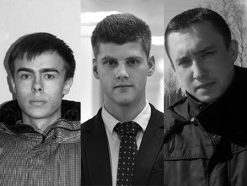 Журналисты "Звезды": корреспондент Павел Обухов, оператор Александр Суранов и помощник оператора Валерий Ржевский