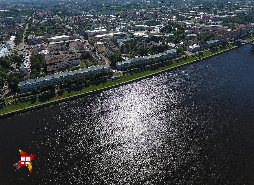 Вид на город Тверь с высоты птичьего полёта. Фото: Виктор ГУСЕЙНОВ