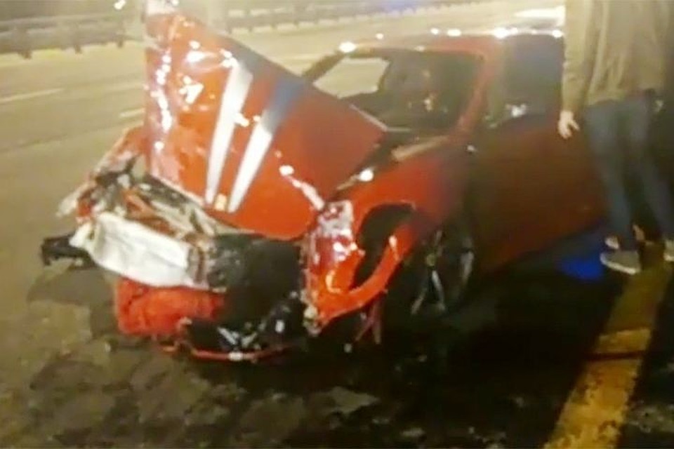 Мы помним Минское шоссе, где в мае красный «Феррари» протаранил две машины Фото: Скриншот с видео