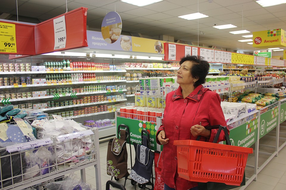 Местная продукция в универсаме составляет четверть всего ассортимента.