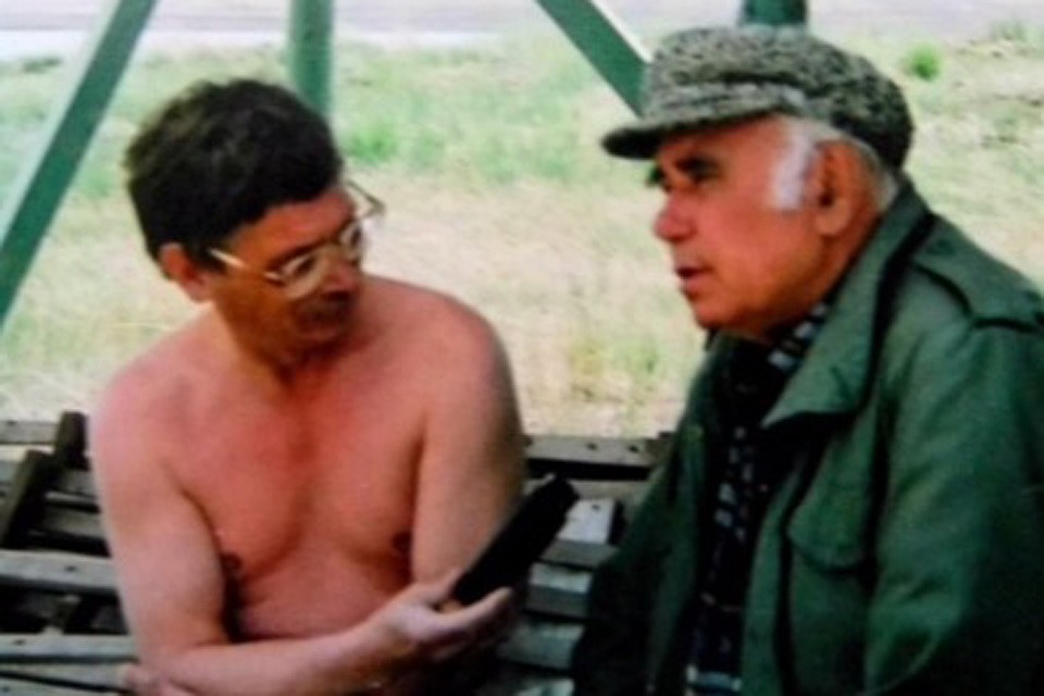 Момент памятного интервью.