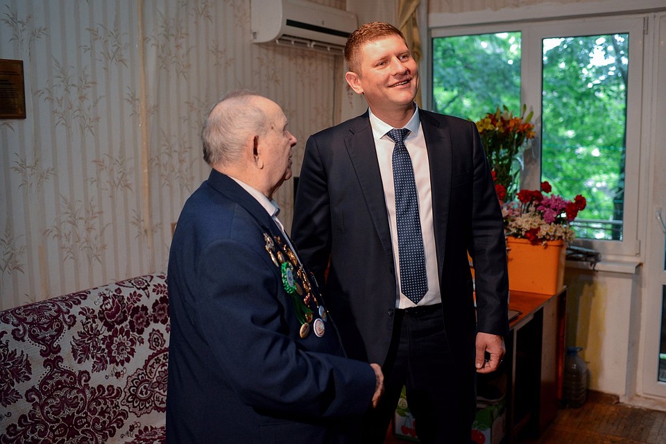 Вице-губернатор Кубани Андрей Алексеенко в гостях у Степана Моргуна. Фото: Николай Фатахов