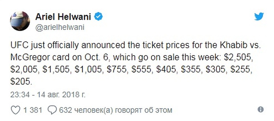 Twitter Ариэль Хельвани