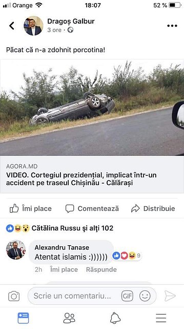 Нашлись и те, кто желает Игорю Додону смерти... Фото: Соцсети