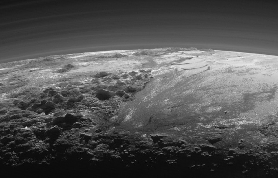 Вид на Плутон с борта New Horizons.