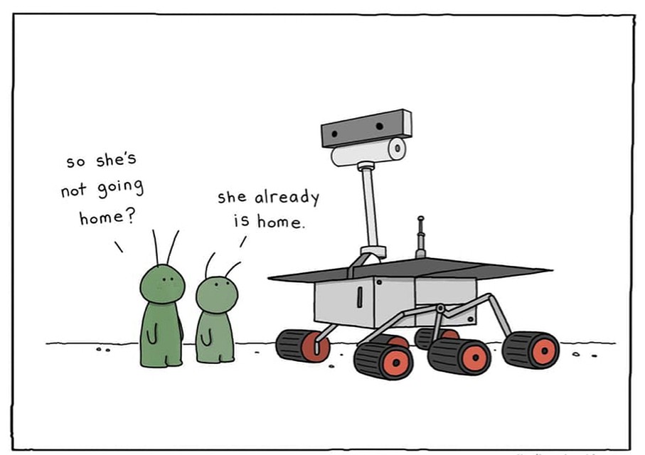 Oppy была очень популярна (Марсиане: Почему она не идет домой? А она дома.)