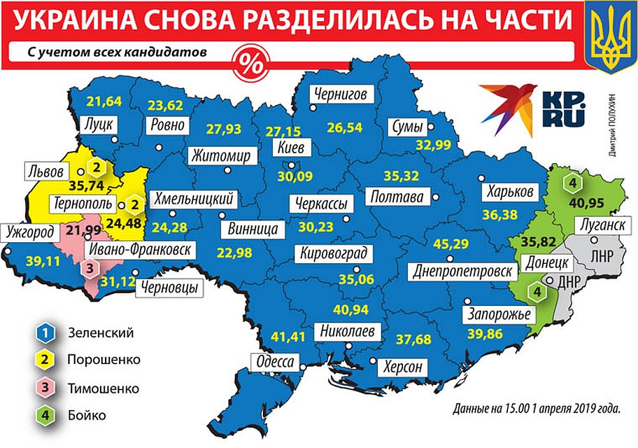 Результаты выборов на Украине. Фото: Дмитрий ПОЛУХИН