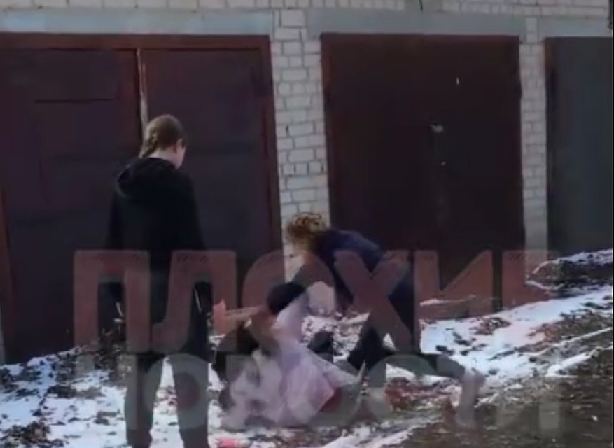 Вдвоем на одну. Кадр из видео vk.com/plohie_novosti_18