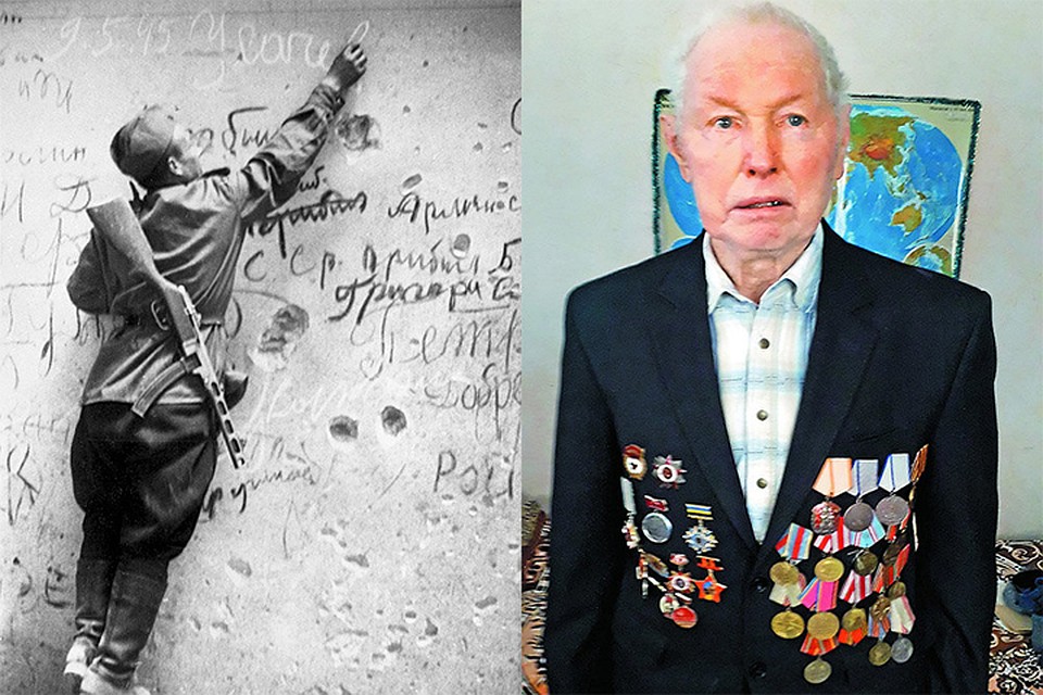 Семен Усачев в 1945 и сейчас. Фото: rg.ru