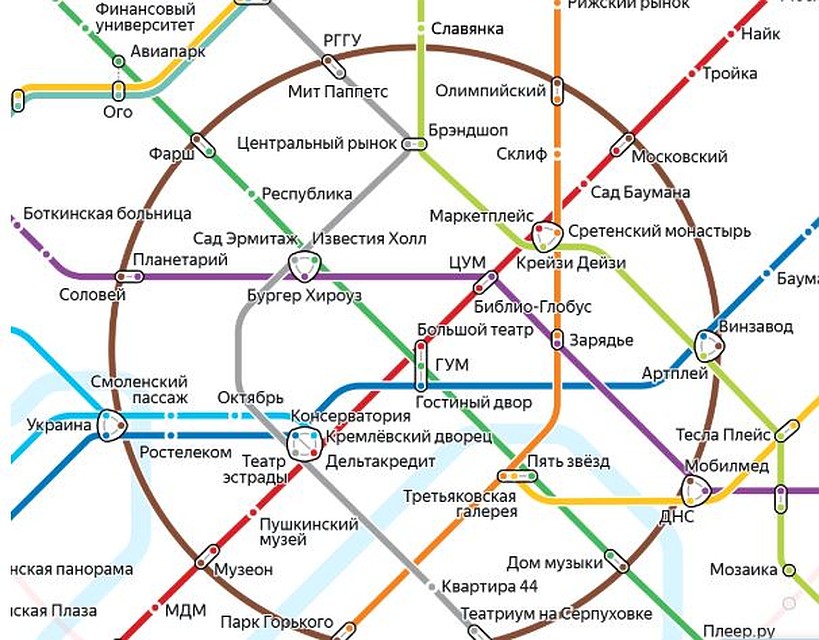 Центр Москвы, по версии авторов карты, выглядит так