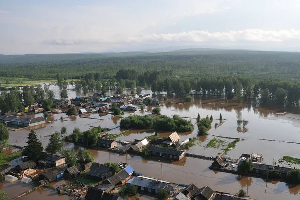 Несколько населенных пунктов в Иркутской области затоплены водой. Фото: ГУ МЧС по Иркутской области