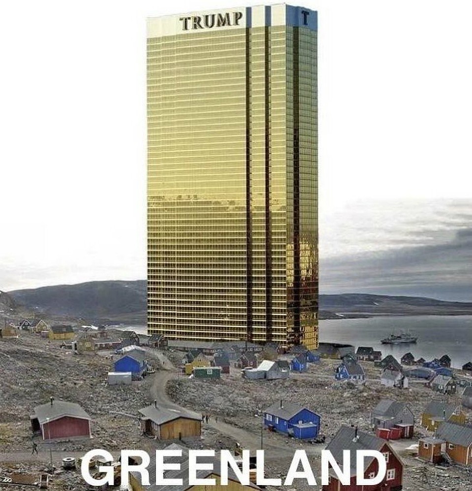 Трамп опубликовал фотоколлаж Trump Tower в Гренландии Фото: Личная страничка героя публикации в соцсети