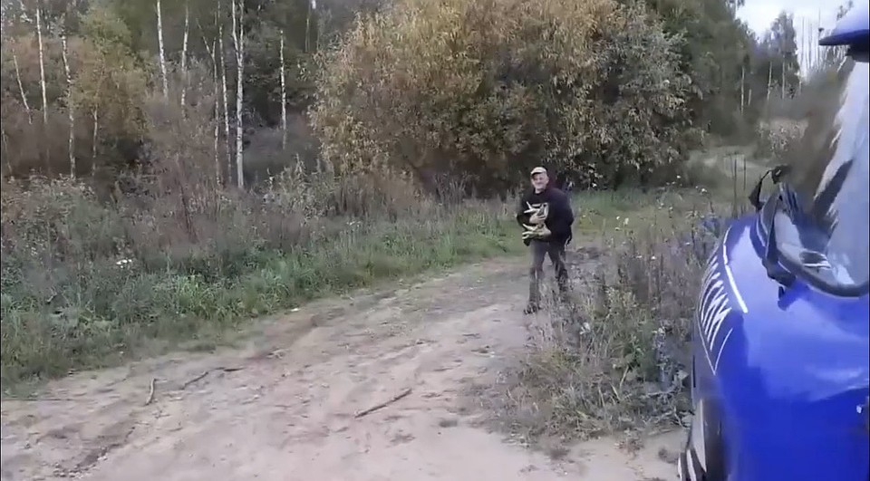 Почтальон с кукурузой выходит с поля. Фото: кадр с видео