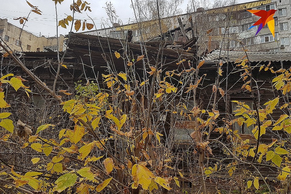 Мезонин рухнул, все заросло сорняком.