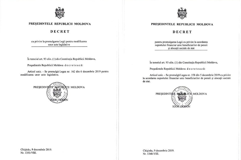 Промульгированные президентом законопроекты. Фото: Соцсети
