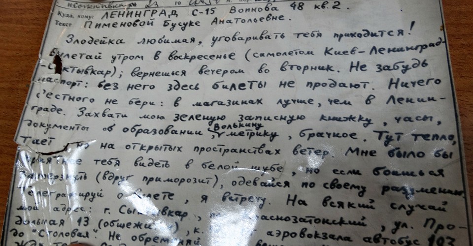 У Коми "Мемориала" уже есть телеграммы, открытки и письма известного математика и историка Револьта Пименова Фото: Дарья ЮДИНА