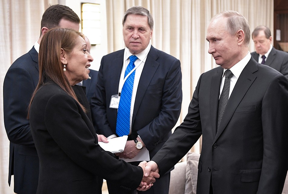 Президент России встретился в Иерусалиме с Яффой Иссахар Фото: REUTERS