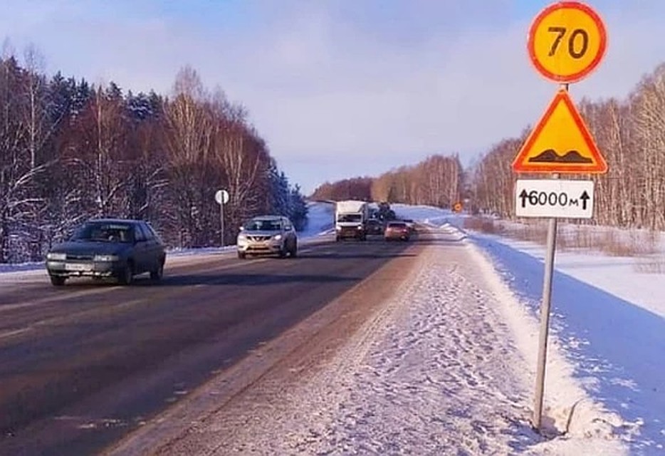 Ограничение скорости ввели из-за того, что на участке возле леса часто происходят серьезные аварии