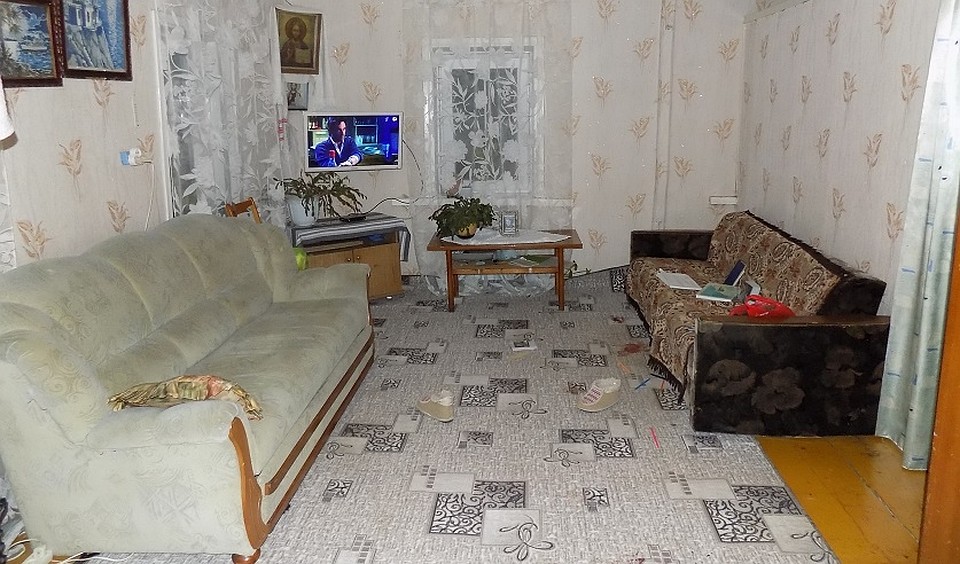 Отца и дочь убили в их доме. Фото: СК