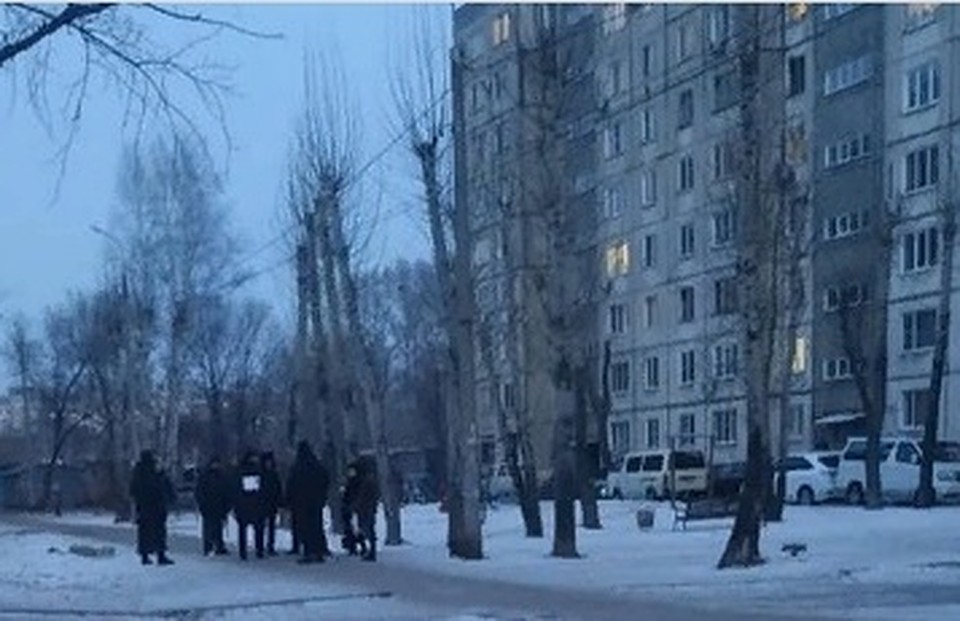 Следственный эксперимент на улице Ворошилова. Фото очевидца
