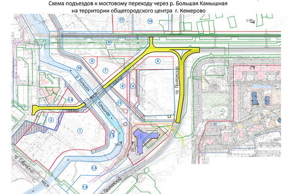 В сети появилась схема проезда к новому мосту в Кемерове. ФОТО: zakupki.gov.ru