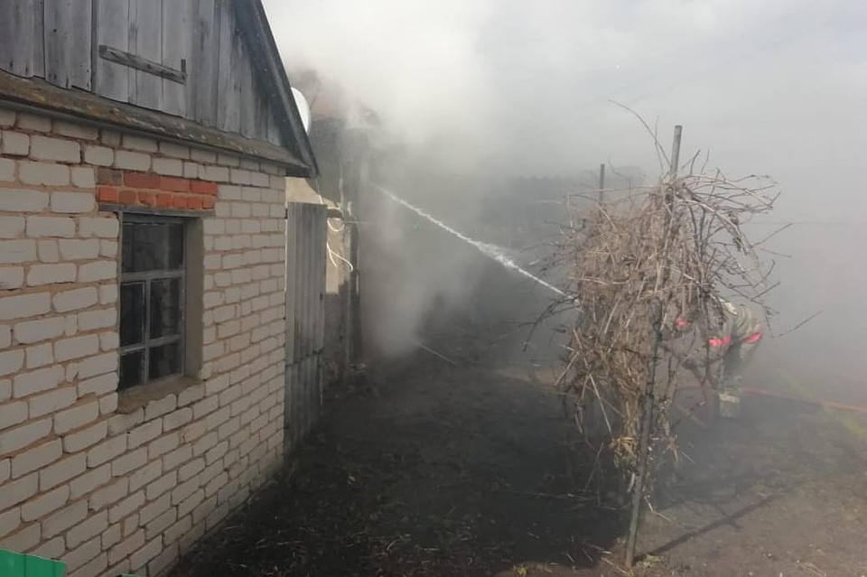 В пожаре под Липецком погибли люди Фото: Пресс-служба ГУ МЧС Липецкой области.