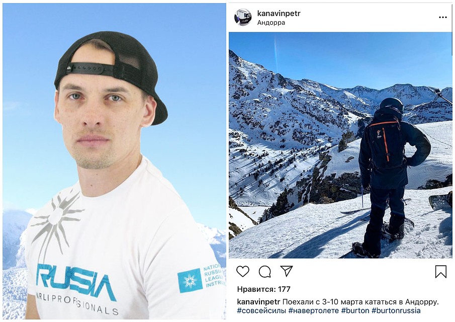 Петр Канавин — профессиональный инструктор по сноуборду. Фото: isiarussia.ru, instagram