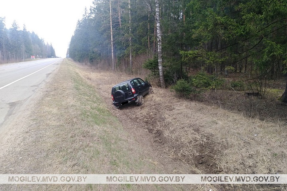 63-летний водитель превысил скорость и не справился с управлением. Фото: УВД Могоблисполкома.