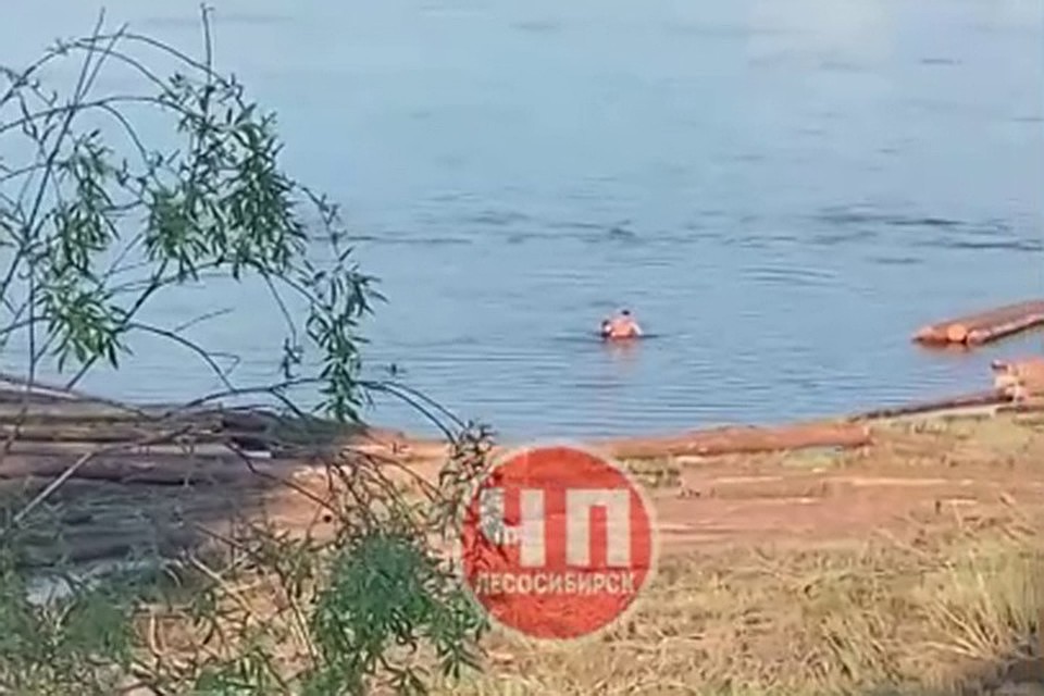 Вроде бы близко от берега, но для ребенка глубоко. Фото: ЧП - Лесосибирск
