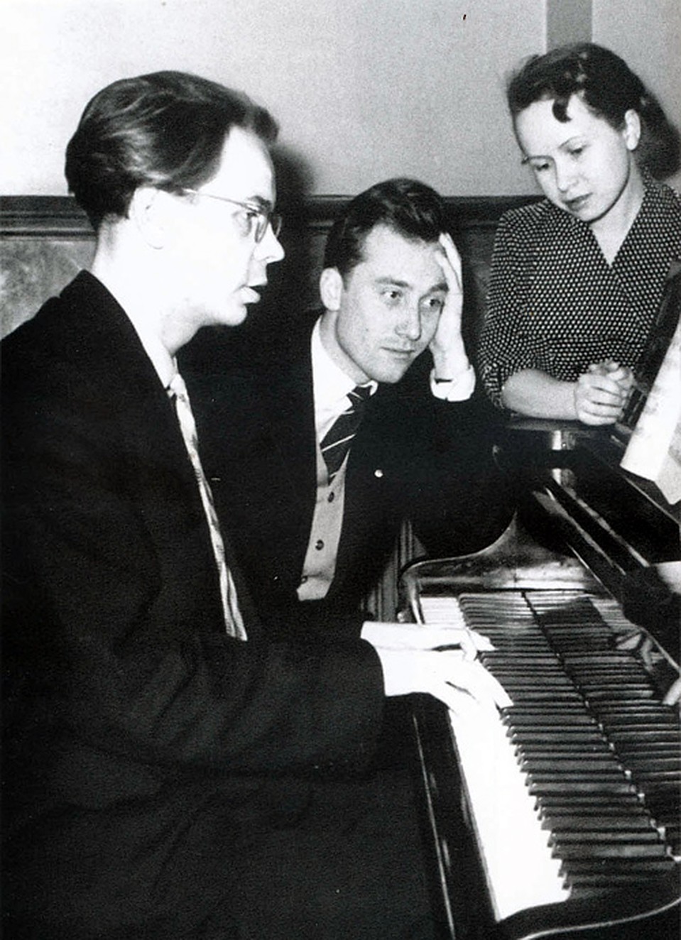 Александр Флярковский, Родион Щедрин и Александра Пахмутова, 1950-е гг.