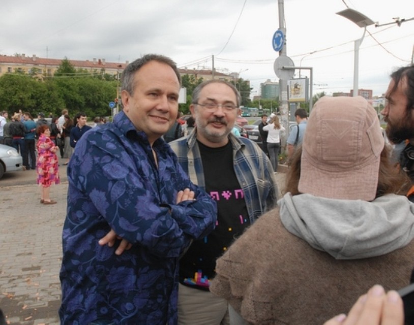 Олег Чиркунов и Марат Гельман на открытии "Пермских ворот". Фото: Алексей ЖУРАВЛЕВ