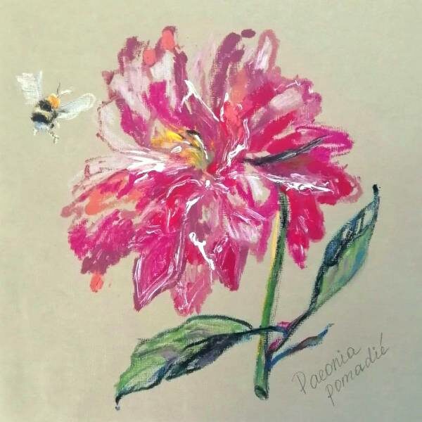 Выставка живописи губной помадой «Цветочная помада»