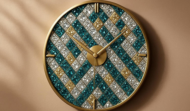 Часы с алмазной мозаикой