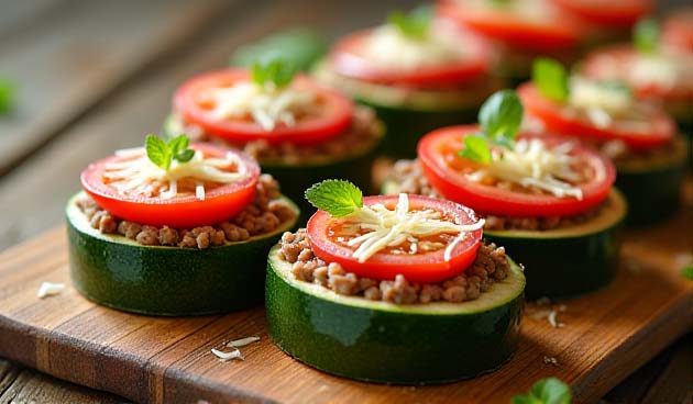 Фаршированные кабачки с сыром