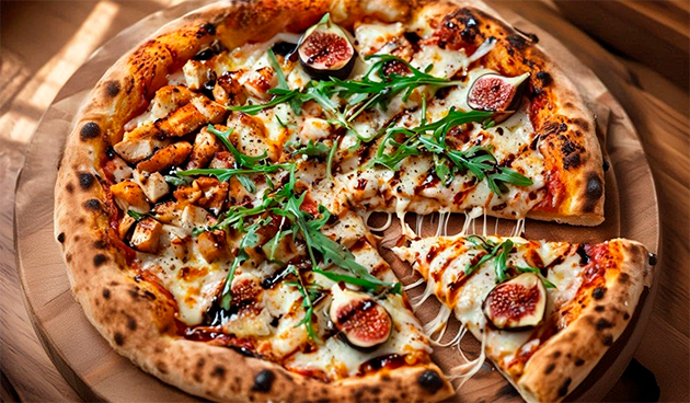 Пицца с уткой и инжиром