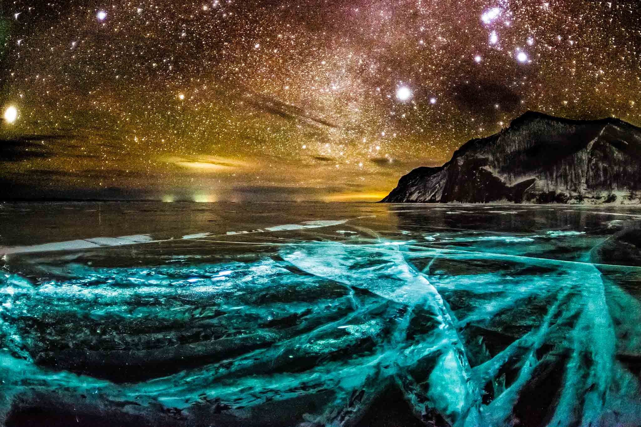 байкал звездное небо зимой