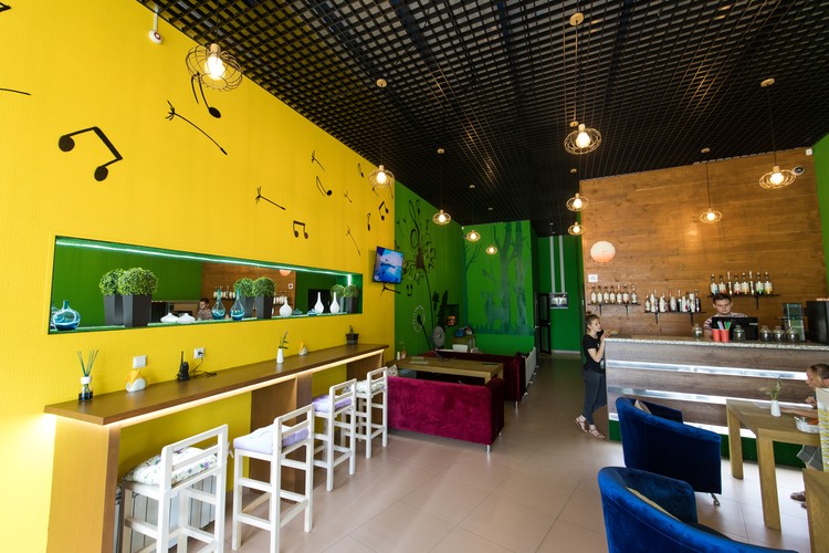 Жизнерадостный интерьер.