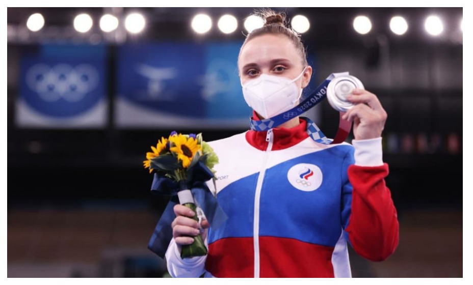 Гимнастка Анастасия Ильянкова стала серебряным призером Олимпиады-2020. Фото: ОКР