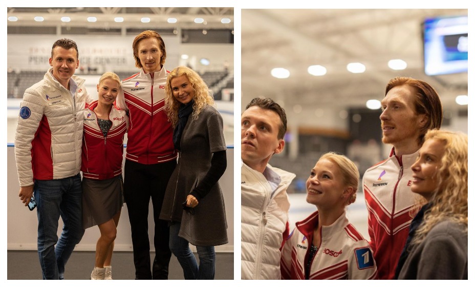 Этери Тутберидзе победилась фотографией после победы своих учеников Владимира Морозова и Евгении Тарасовой на турнире в США. Фото: Instagram Тутберидзе